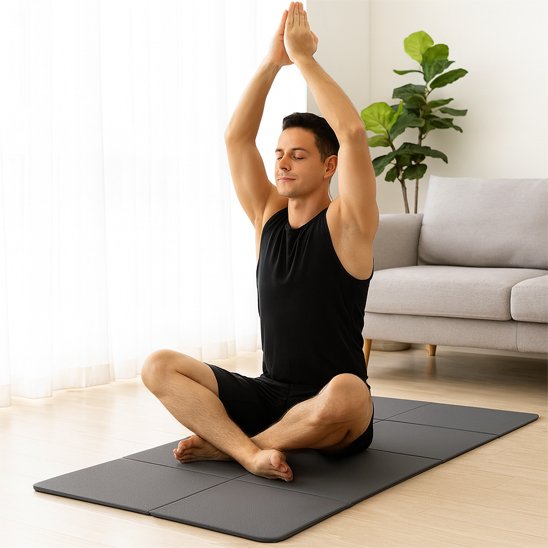 tapis de yoga pliable