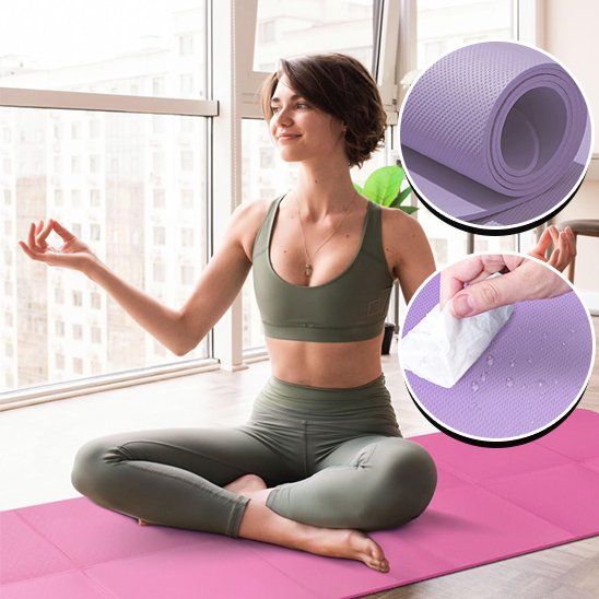 tapis de yoga pliable